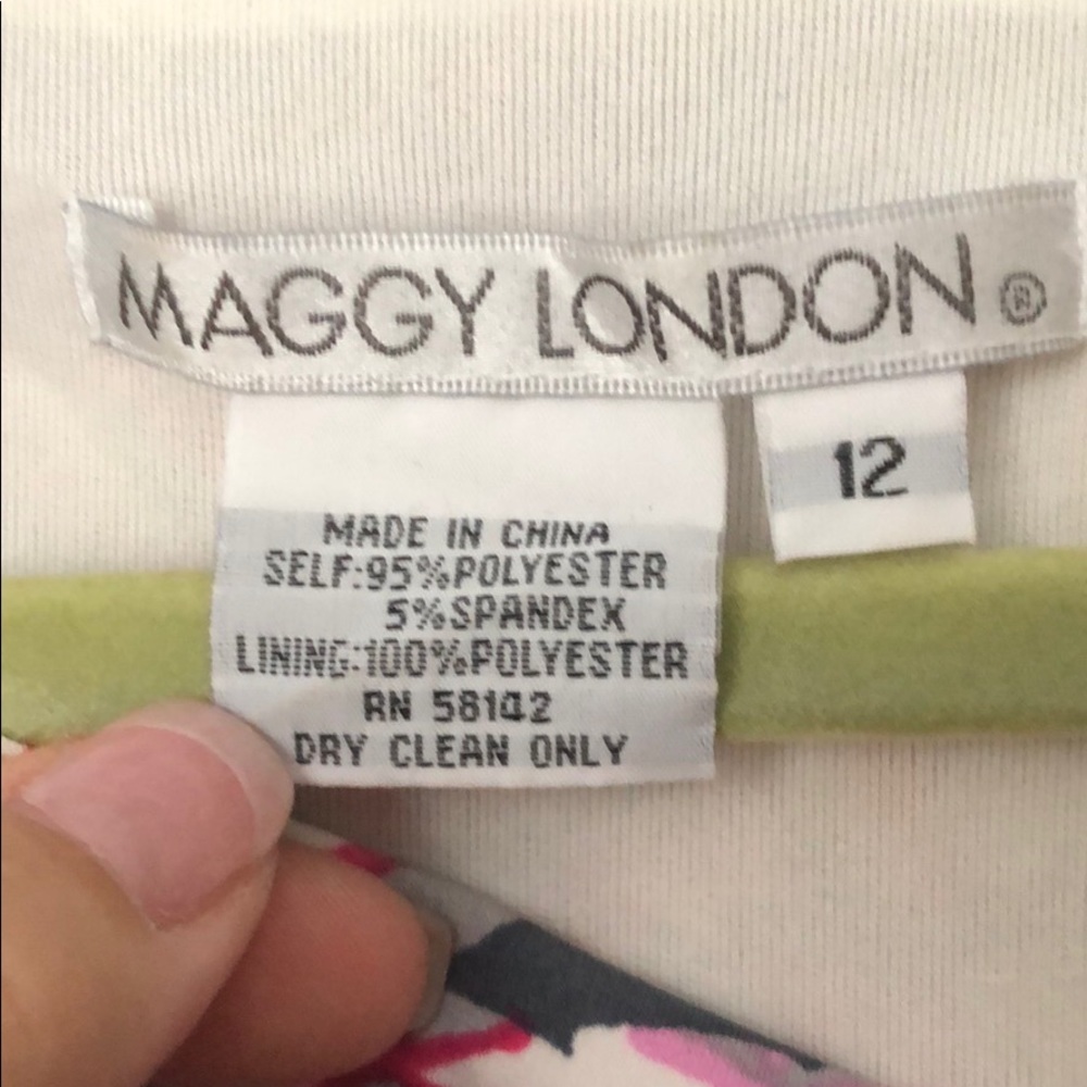 DONATEMaggy London pink, grey, white pattern dress - Picture 6 of 6
